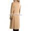 OEM/ODM manufacturer camel knee length wool cashmere coat for women
