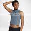 MGOO New Arrival Running Wear Fitness Crop Tops High Collar Dry Fit T-shirt Sport Tank Top