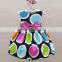 HOT Children Bowknot Colorful Big Polka Dots party dresses for 3 year old girl