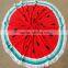 Custom Reactive Printed Beach Towels watermelon Custom Print Design Watermelon Shaped Round Beach Towel
