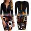 Women's Stretch Tunic Pencil Sheath Dress