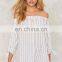 Fashion ladies tops images women's long sleeve off shoulder top