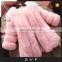 Top grade pink fox fur loose coat for ladies winter fashion tongxiang fur