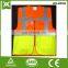 Factory made polyester traffic work road safety security custom pockets vest