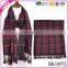 TOROS BSCI certification wholesale good quality tassel tartan scarf