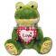2018 New Valentine Gift Stuffed Soft Plush Frog With Crown Custom Cute Green Frog Plush Toy