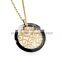 Fashion elegant jewelry roman numerals ceramic neckless pendant