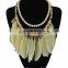 Multicolor feathers temperament necklace Feather necklace all-match necklace suits