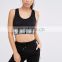 Custom made Long sleeve sexy black white fashion design ladies crop top for women gym sports