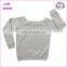 Ladies' heather grey fleece sweatshirt crew neck custom plain sweatshirt