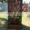 Decorative laser cut corten steel metal screen home decor