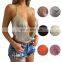 Fashion Womens Backless Sexy Metal Necklaces Cropped Tank Tops