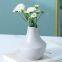 Ins Modern Simple Style Stripe Small Ceramic Dry Fresh Flower Vase, Showroom Decoration Ornament