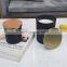 Custom Matte Gold empty glass candle jars with lids metal lids glass holders containers vessels