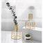 Wholesale Golden Small Flower Glass Tube Pot Stand Table Dining Romm Home Decoration