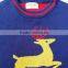 Happy new year crew neck Cotton children's sweaters new design knitted kids pullover sweater