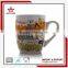 Capacity 380ML/12.85OZ white ceramic coffee mug shape