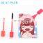 Custom printed makeup cosmetic spout pouch mascara and lip spout packaging bag with brush