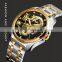 Skmei 9193 Dragon Gold Watch Stainless Steel Waterproof Quartz Watch Price Watches Men Wrist