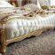 European Style Solid Wood Bedroom Furniture Leather Bed Set King Size Double Beds