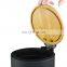 2021 environmentally-friendly bamboo slim cover 3L 5L foot dustbin home black round dustbin kitchen foot pedal bin