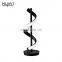 HUAYI Living Room Bedroom Office Matte Black Iron Aluminum LED Luxury Table Lamp