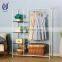 Portable free standing clothes rack storage closet garment shelf