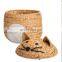 Hot Sale Delightful Woven Cat-Shaped Water Hyacinth Storage Basket with Lid Vietnam Supplier
