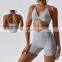 Recycled Front Twist Halter Neck Sports Bras Wholesale Sexy Backless Quick Dry Yoga Tops