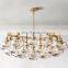 2024 latest luxury modern led gold chandeliers lamp hotel bedroom modern linear led pendant light