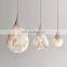 2024 New Design Natural Marble Supermarket Cafe Hotel Villa Light Luxury Led Alabaster Chandelier Pendant Light