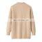 Custom Winter Fashion V-Neck Cardigan for Women Casual Style Knitted Cashmere Sweater with Button Decoration
