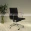 Replica European Style Chrome Aluminum frame Italian Genuine Leather lift swivel Charles and Ray Low Back Office chair