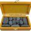 Factory supply hot massage stone(20pcs set) wooden box package