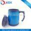Double wall pot belly bowl plastic tea pot travel mug