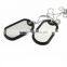 Men's Stainless Steel Military Dog Tags With Chain & Silencers