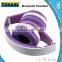 Bluetooth wireless LED headphone with memory card and FM radio function headset