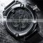Stainless steel case dlc coating 9100 movement japan mechanical watch power reserve, date,day,month,24 hours function