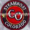 Round shape design embroidery patch sew on also iron on embroidery patch for cloth