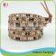 Brown And Black Color Bead Braided Beige Leather Wrap Bracelet