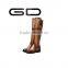 GD Fashion Women Round Toe Tall Zipper Flat Boots for Ladies