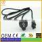 High speed 1m 3 round pin power cord for HDTVs
