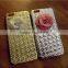stylish flower handmade pu cover case for iphone 6 6s