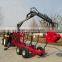 log loader with trailer, tractor log grapple,Forestry Trailer with crane(Grapple)