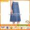 Women Denim Stretch Skirts Ladies Washed Sexy Skirts Blue Cotton Wholesale Summer Skirts Design For Lady