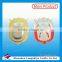 Hollow out metal rose gold badge