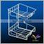China supplier high best selling good quality durable table counter metal wire wine bottle antique decorative glass wall shelf
