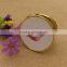 Beautiful White pu Leather Mirror Pocket/sexy Lips Makeup Compact Mirror Custom