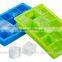 Hot Selling Flexible 15 holes Small Square silicone ice cube trays& Ice Molds