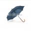 23"x8k long auto open metal frame polyester mono color umbrella with wooden color handle